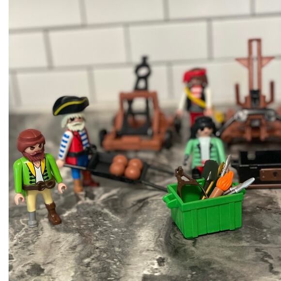 PLAYMOBIL Set of Pirates Catapult Parrot Collectibles Toy Action Figures - Picture 5 of 8